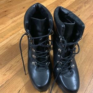 Ralph Lauren heel combat boots